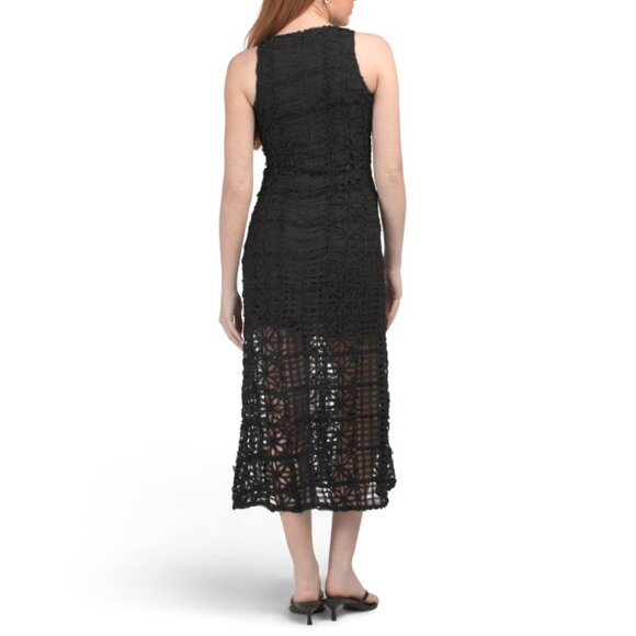 ENDLESS ROSE Black Textured Sleeveless Maxi Dress - Picture 2 of 2